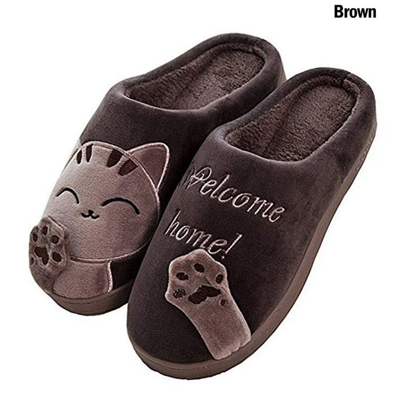 Cute Plush Home Indoor Slippers Winter Warm Cotton Women's Slippers Light Weight Soft Comfortable Men Slides Platform Shoes 2021