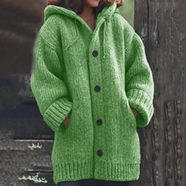 VChics Casual Hooded Sweater Coat