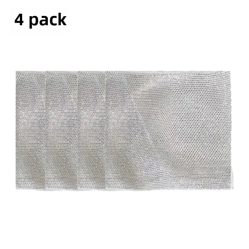 Double-sided Silver Wire Dish Cloth Steel Wire Cloth Instead Of Steel Ball Non-stick Oil Dish Towel Kitchen Stove Washing Bowl Washing Pot