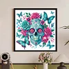 Diamond Painting-DIY Crystal Rhinestone Skull and Butterfly
