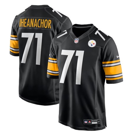 Youth Pittsburgh Steelers #71 Max Iheanachor Black 2026 NFL Draft Game Jersey