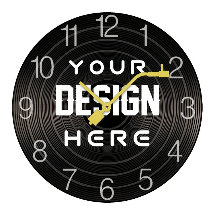 Personalized Design  Wall Decor Record Wall Clock Full Print