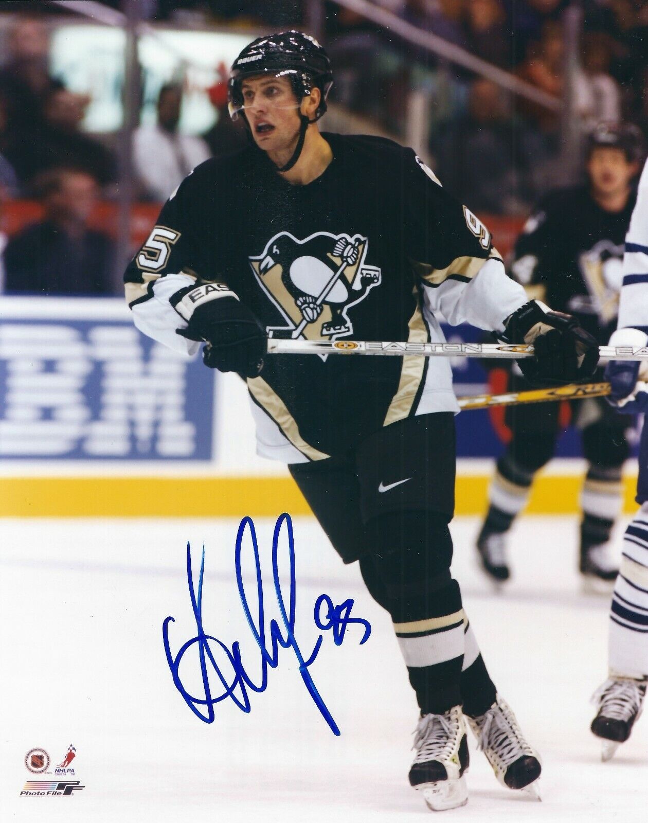 Signed 8x10 ALEXSEY MOROZOV Pittsburgh Penguins Photo Poster painting - COA