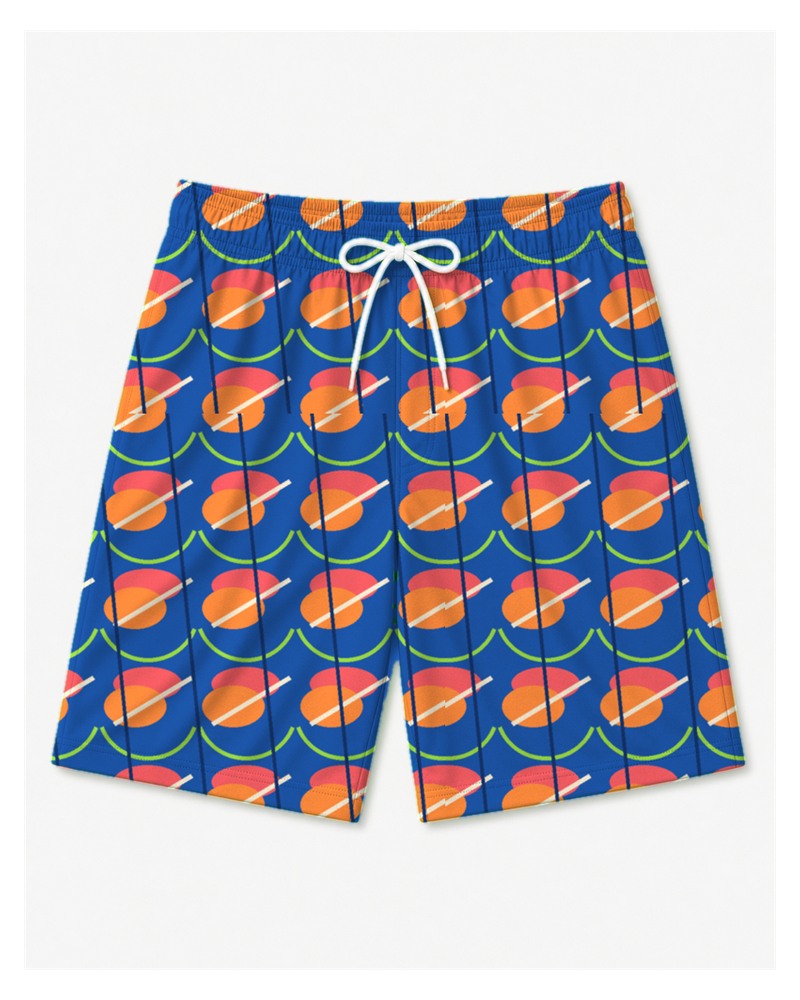 Big & Tall Electric Hibiscus Digital Print T-Shirt and Shorts Set