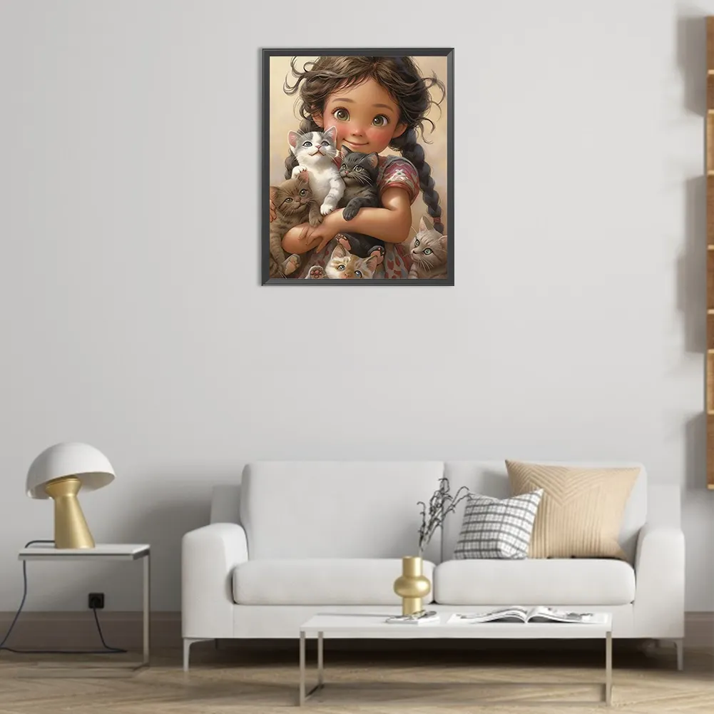 Full Round Diamond Painting 40*50cm - Sweet Girl