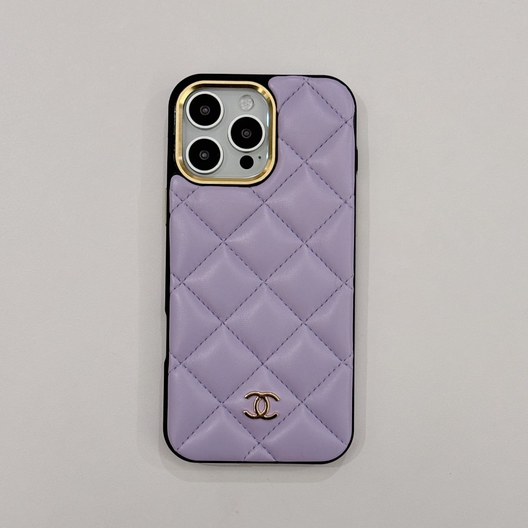 CHANEL Luxury Chanel Diamond Quilted Lambskin Apple iPhone Case ProCaseMall
