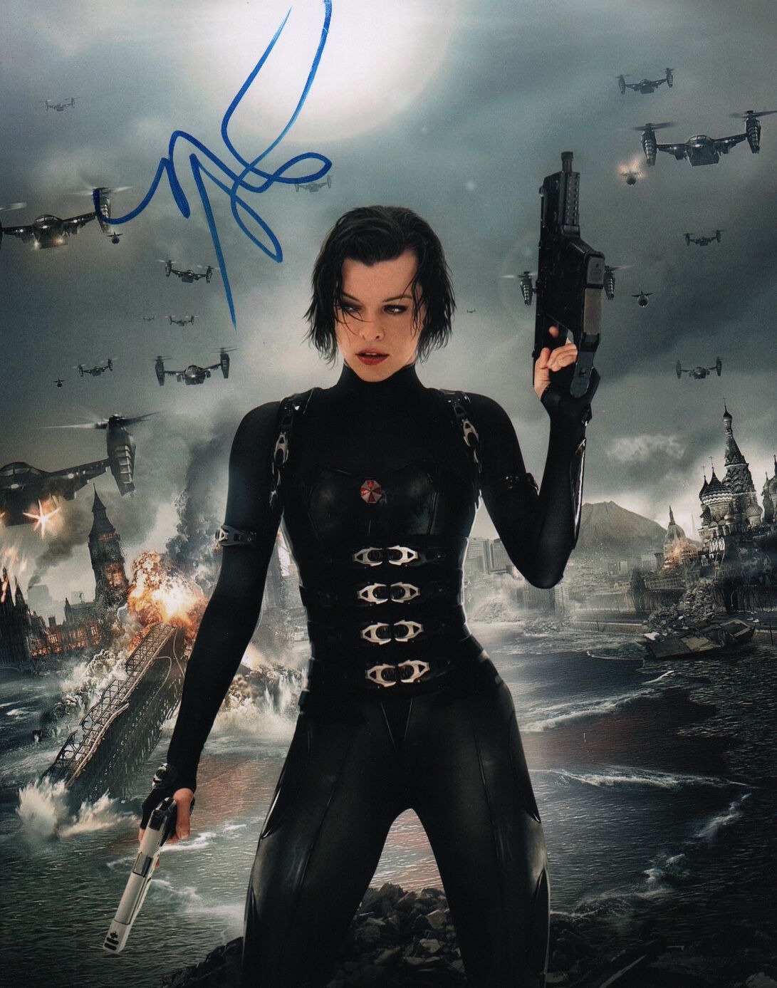 Milla Jovovich (Resident Evil) signed 11x14 Photo Poster painting