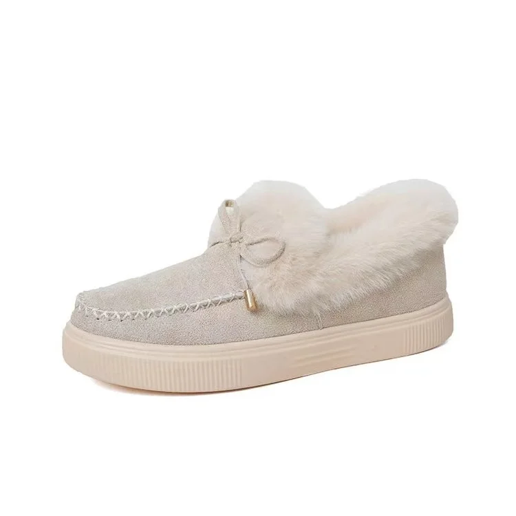 Breakj Breakj Autumn And Winter Women's Cotton Boots Plus Thick Low Help To Keep Warm Wool Cotton Shoes Popular