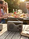 FM/AM/SW Radio Built in Speakers Portable Radio with Earphone Jack & Antenna Battery Or Mains Powered for Home Outdoor Travel Emergency