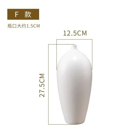 Japanese Ceramic Vase Living Room Decoration Minimalism Flower Vases for Homes Decor Table Decoration Accessories White Vase