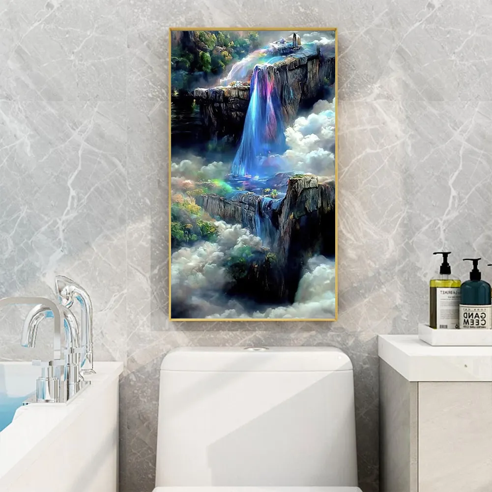 Full Round Diamond Painting 40*70cm - Fantasy Waterfall