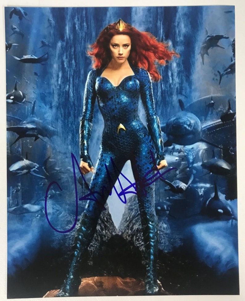 Amber Heard Signed Autographed Aquaman