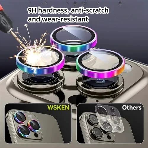 Suitable for iPhone13/14/15 series metal anti-fall, anti-scratch and anti-scratch lens protective film