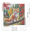 Diamond Painting-5D Full Round Drill Cat in the Woods(40*40 CM)