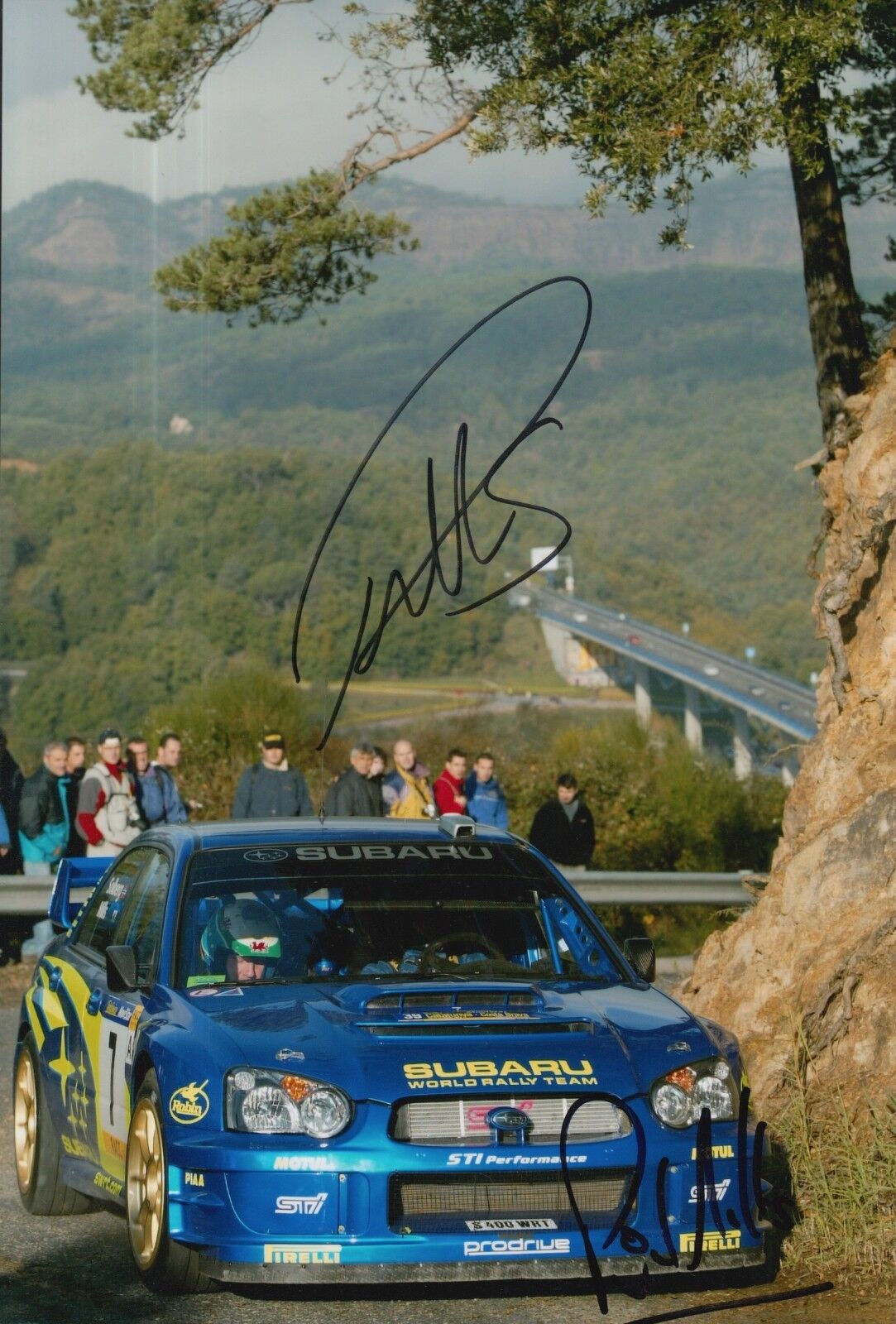 Petter Solberg and Phil Mills Hand Signed Subaru Impreza 12x8 Photo Poster painting Rally 9.