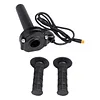 3Pin Electric Bike Throttle Handlebar with Grips Cover Ebike Throttle Grip Cable Kit 12V-72V Electric Bike Throttle Grip for Lectric XP4 Macfox X1 HappyRun Freego