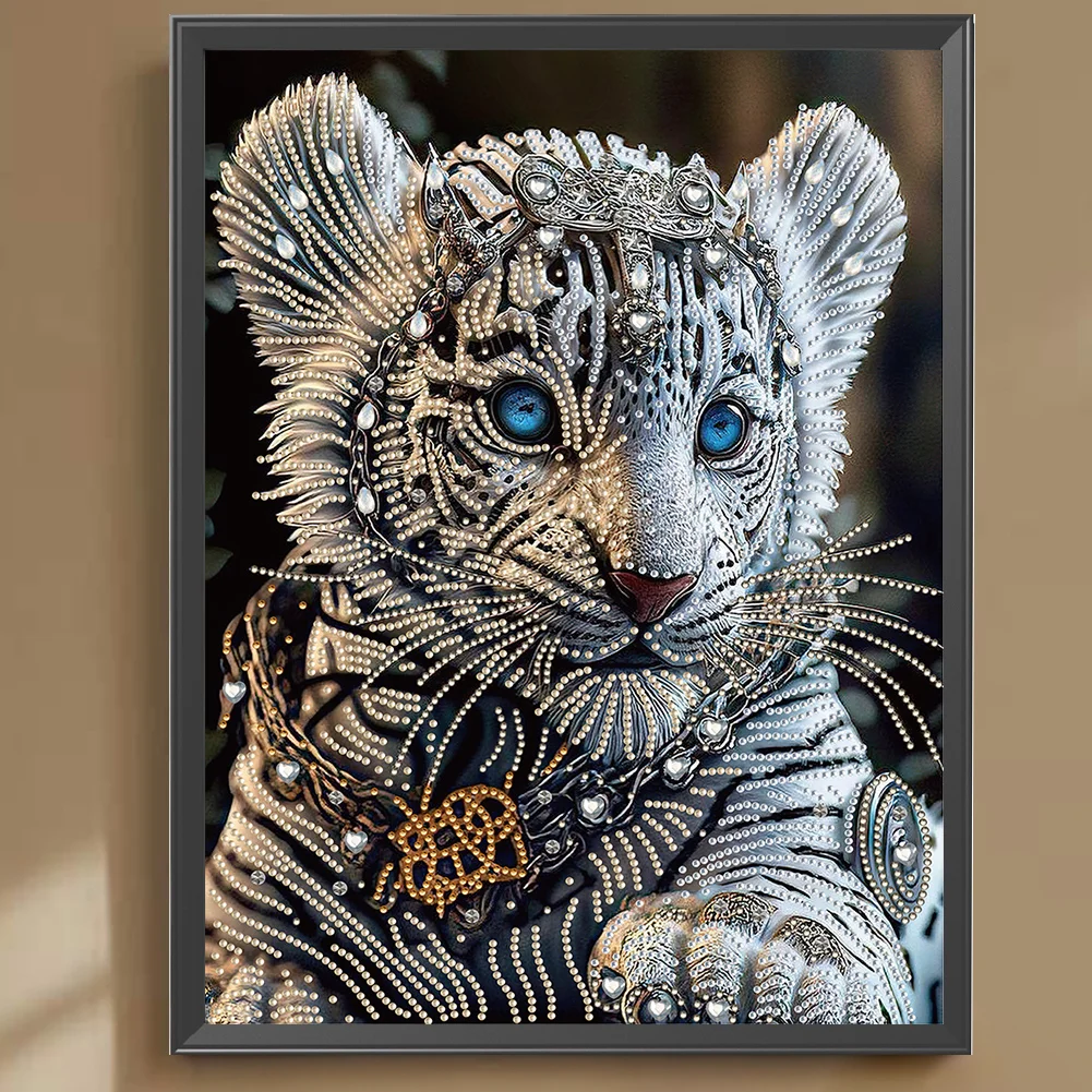 Diamond Painting - Partial Special Shaped Drill - Tiger(30*40cm)