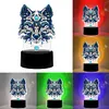 DIY Diamond Painting 7 Color Night Light Lamp Home Decoration Ornament Gift Kit(Wolf)