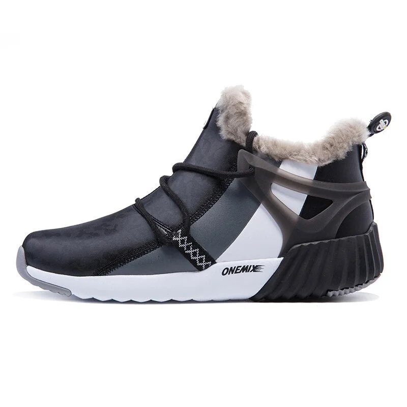 ONEMIX Hot Hiking Shoes Women Boots High  Comfortable Warm Fur Slip-on Unisex Sneakers Casual Snow Ankle Boots