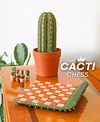 Cactus Succulent Themed Chess Set | Portable Magnetic Travel Chess