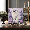 Lavender Cat 3D Bead Art Kit DIY Animal Pattern Framed Canvas Home Wall