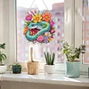(US Only)Acrylic 2D Flat DIY Flower Snake Hanging Diamond Art Kits Wall Door Decoration