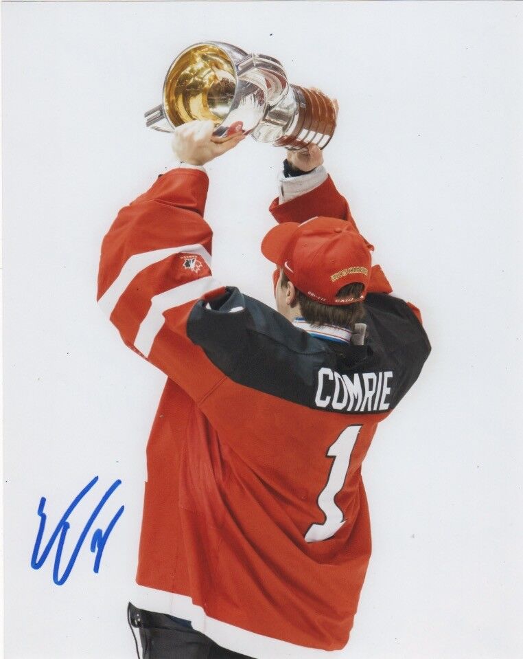 Team Canada Eric Comrie Trophy Signed Autographed 8x10 Photo Poster painting COA #4