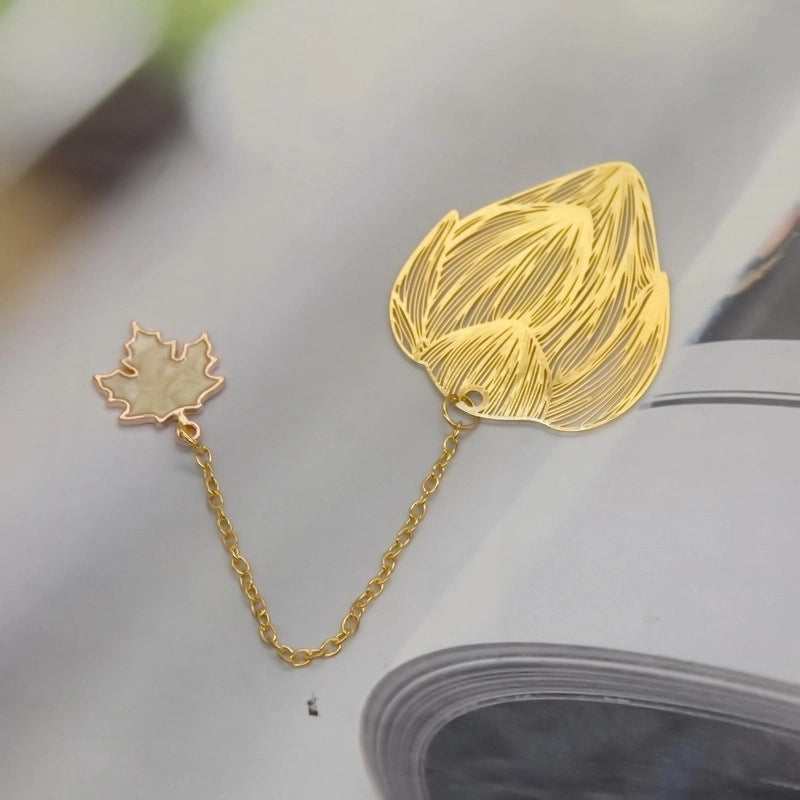 Fashion Brass Gift Hollow Tassel Bookmark