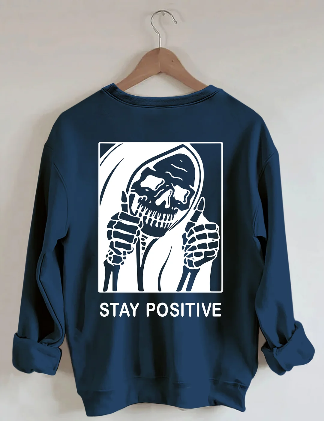 Stay Positive With Skeleton Sweatshirt