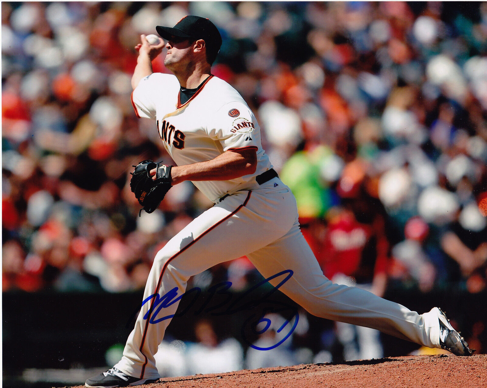 MIKE BROADWAY SAN FRANCISCO GIANTS ACTION SIGNED 8x10