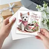 6Pcs West Highland Diamond Painting Greeting Card with Envelope for Mothers Day