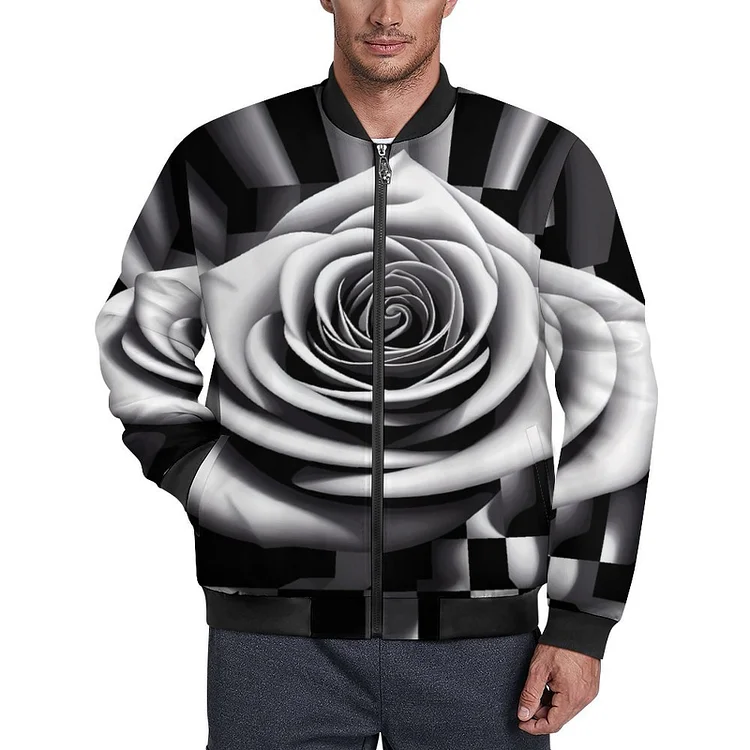 All Printed Cotton Jacket Rose Geometry  customized, personalized, gift