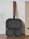 3 in 1 Omelet Pan Nonstick Frying Grill Pan for Burger Egg Ham Pancake Cookware