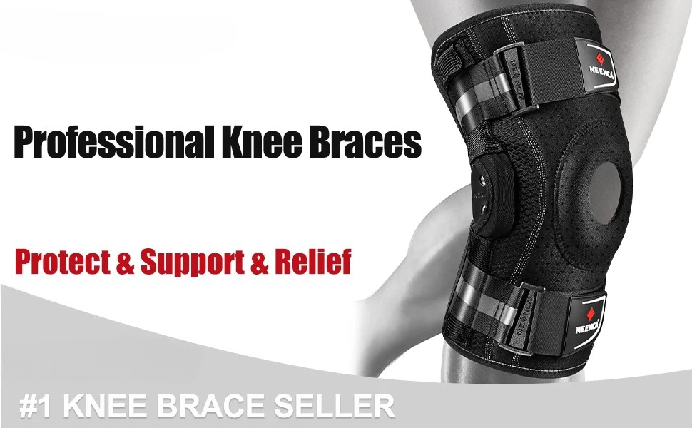 Likron Watches NEENCA Hinged Knee Brace with Side Stabilizers for Comprehensive Knee Support