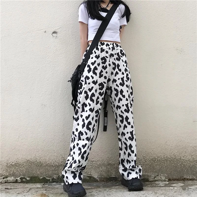 COW PRINT PANTS