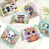 6PCS Diamond Painting Animal Greeting Cards Postcards with Envelopes