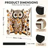 Vintage Brown Owl DIY Button Art Painting Kit 30x30cm Self-Adhesive