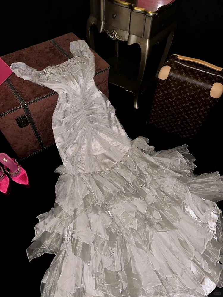 Vintage Long Prom Party Dresses Unique Evening Dress