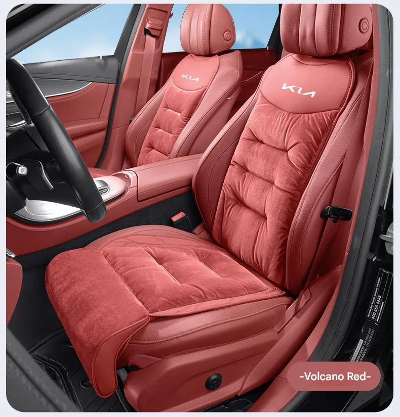 Car flannel extended leg rest seat cushion premium feel warm car seat mat