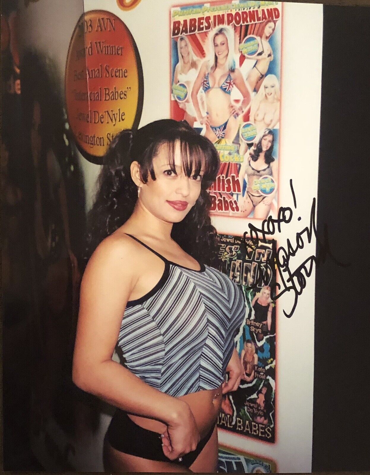 Mason Storm Signed 8x10 Photo Poster painting ADULT STAR AUTOGRAPH Naughty America Candid