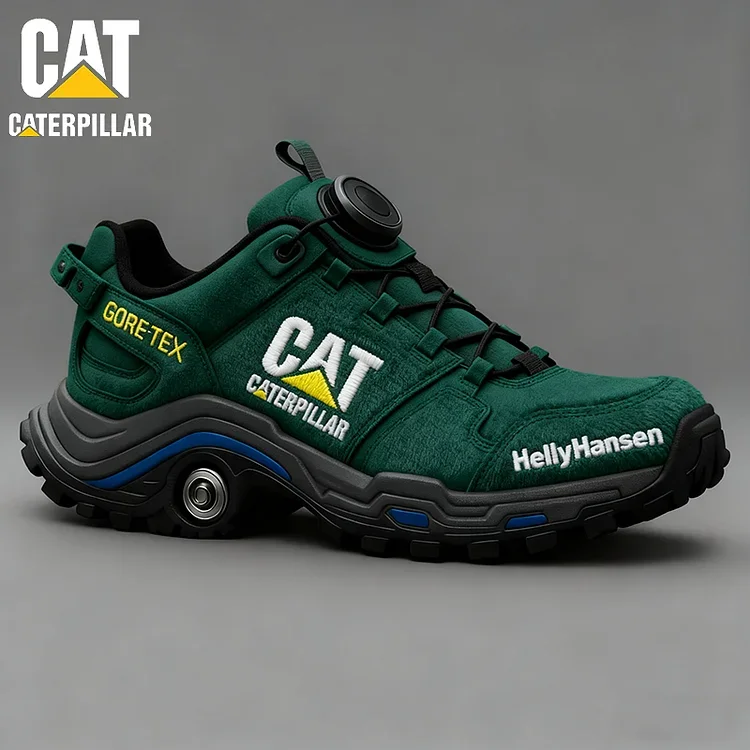 Wodoodporne i oddychające męskie buty robocze i trekkingowe marek CAT i Helly Hansen idealnie nadają się do pracy i aktywności na świeżym powietrzu.