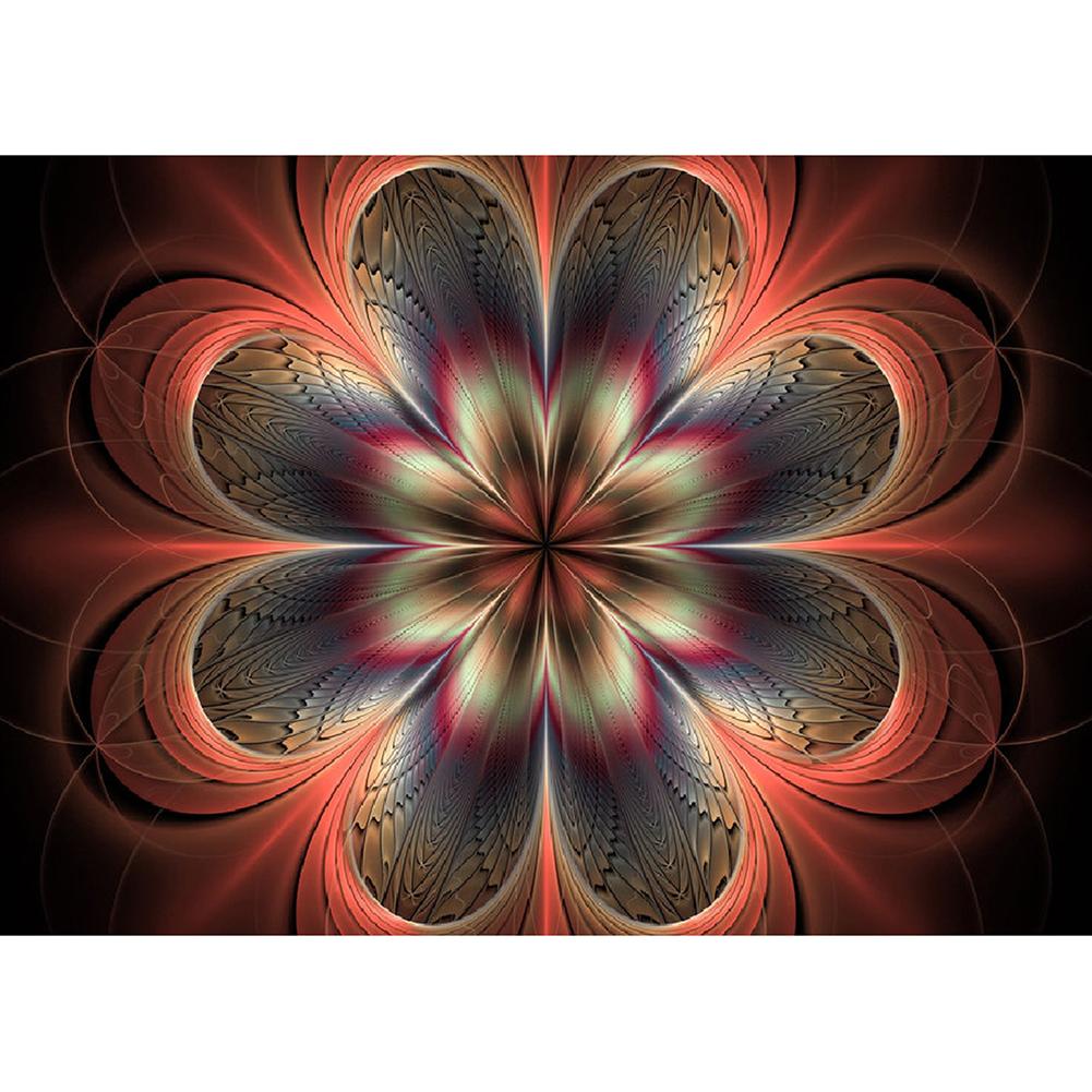 

40*30CM-Round Drill Diamond Painting-Abstract Flower, 501 Original