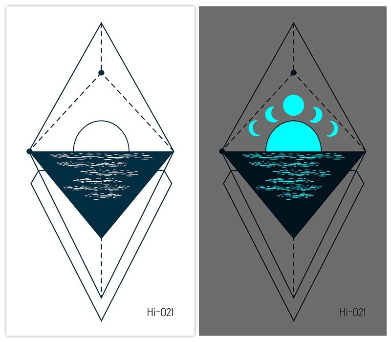 Sdrawing Tattoo Stickers Temporary Moon Star Diamond Planet Festival Carnival Party Glowing Cool Face Tatoo for Men Women