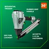 Metabo HPT Strap-Tite Fastening System Strip Nailer, Pro-preferred Pneumatic Power Nailers, Metal Connector Tool for Fastening Metal Connectors to Wood, 36&deg; Magazine, 1-1/2? Connector Nails, NR38AK