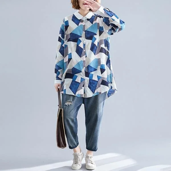 omychic cotton autumn vintage korean style plus size Casual loose blouse women shirt 2020 clothes ladies tops streetwear