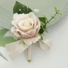 10PCS Bridal Groom Guests Wedding Catering Rose Corsage Boutonniere Wrist Artificial Flower Bouquets