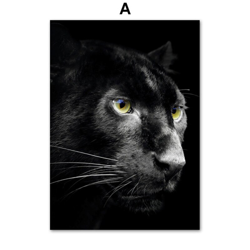 Tiger leopard zebra bull lion wall art canvas painting nordic poster and prints animal wall picture for living room home decorat