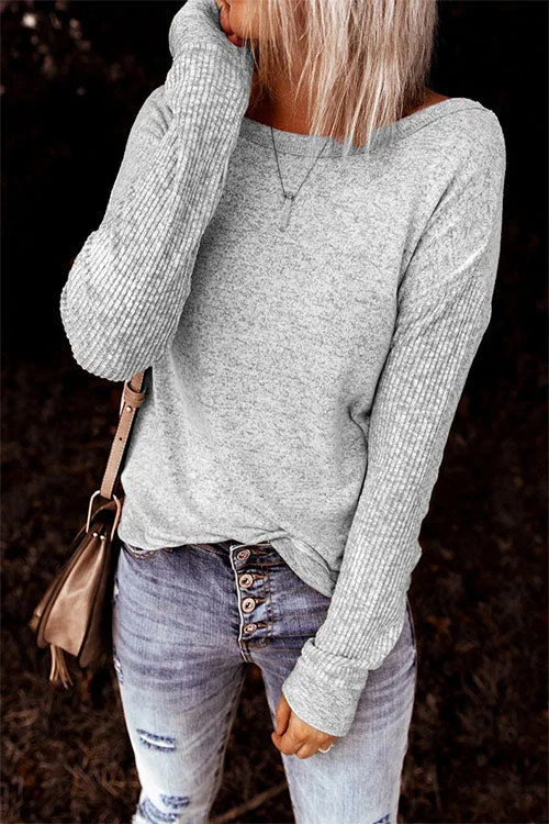 Back Criss Cross Knitting Shirt