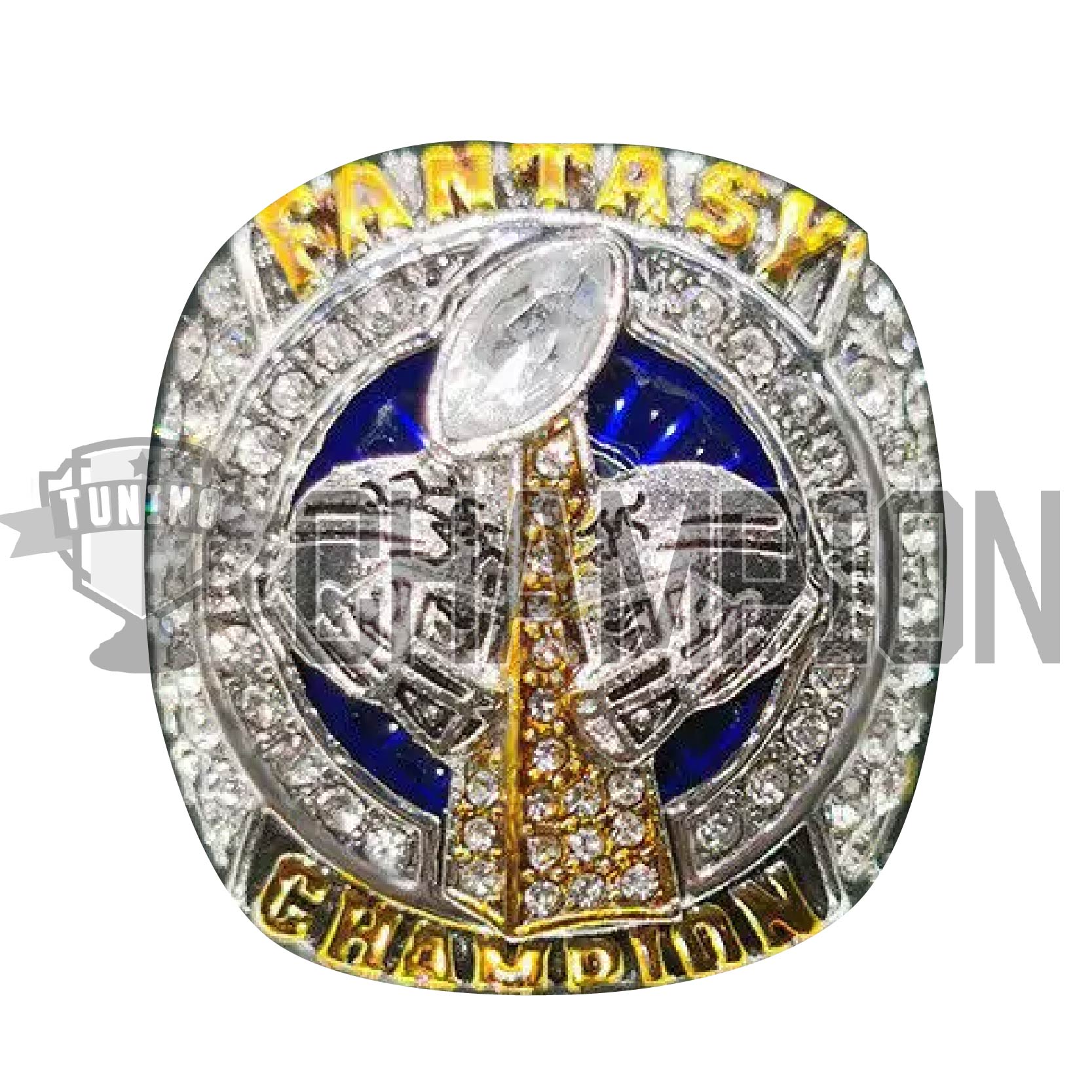 Spire Designs Fantasy Football Championship Ring - FFL Ring with Display Box