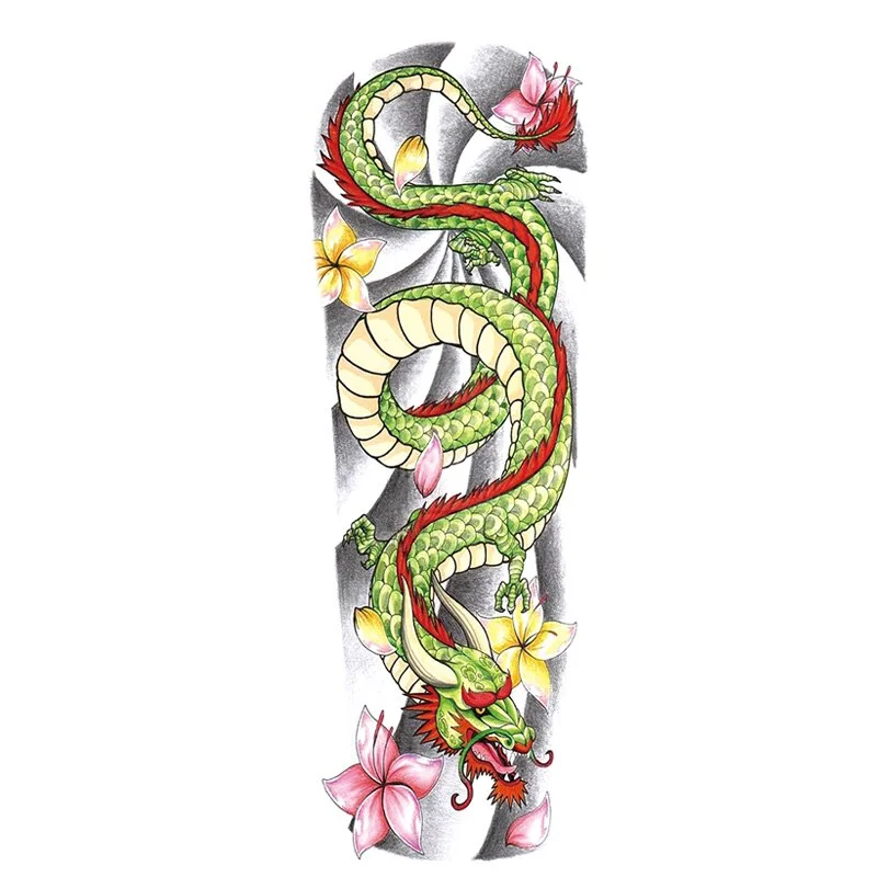 Waterproof Large Arm Temporary Tatoo Sticker Supernatural Fake Animal Stickers For Men Body Art Temporary Tattoo Skeleton Hand
